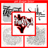 art design letter icon