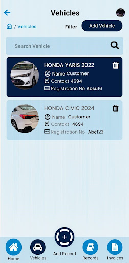 Android application CarCare screenshort