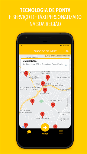 Android application ZANDO GO DELIVERY screenshort