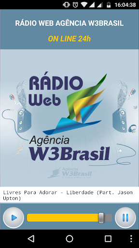 Android application RÁDIO WEB AGÊNCIA W3BRASIL screenshort