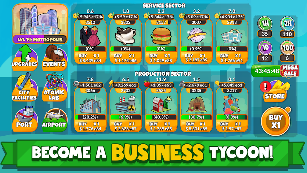 Holyday City Tycoon: Idle Resource Management 5.4 APK + Mod (Unlimited money) untuk android