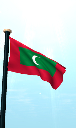 Maldives Flag 3D Wallpaper Screen 2