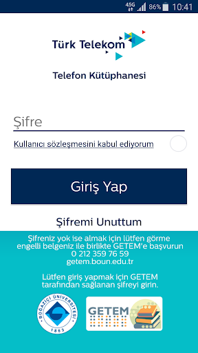 Android application Telefon Kütüphanesi screenshort