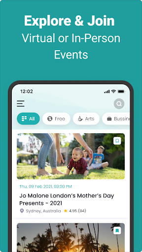 Android application EventBookings screenshort