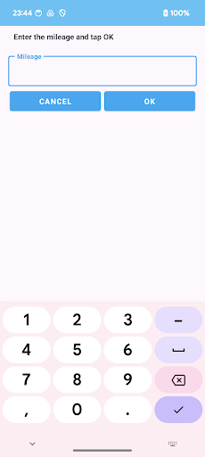 Mileage,monthly table,graph Screen 3