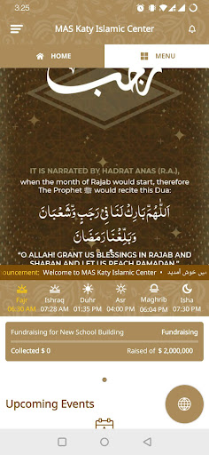 Android application MAS Katy Islamic Center screenshort