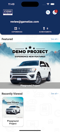 Android application p2p Performance Academy screenshort