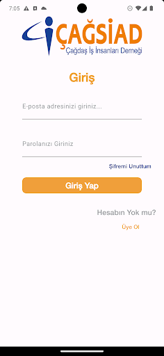 Android application Çağsiad Mobil screenshort