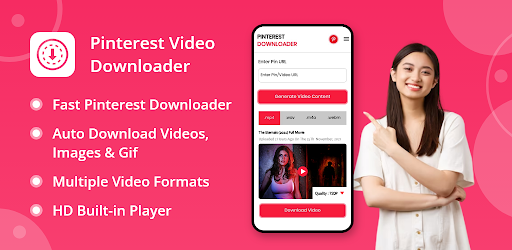 Android application Video Downloader for Pinterest screenshort
