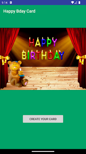 Android application Happy Bday Card screenshort