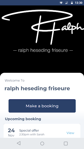Android application ralph heseding friseure screenshort