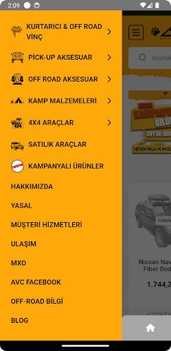 Android application AVC 4X4 Off Road Aksesuar screenshort