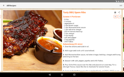 BBQ Recipes Screenshot