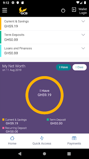 GCB Internet Banking Screen 3