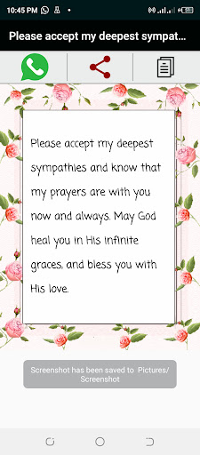Android application Condolence Messages screenshort