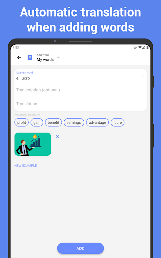 Screenshot of Learn Spanish with flashcards!