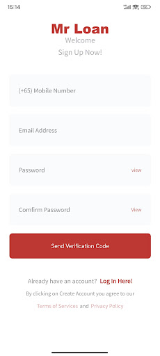 Android application Mr Loan screenshort