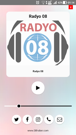 Android application Radyo 08 screenshort