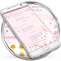 Lovely Bunny Pink SMS Тема сообщения