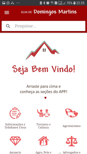 Android application Guia de Domingos Martins screenshort