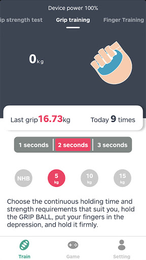 Android application oriori grip ball screenshort