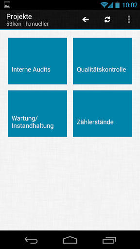 Android application q³Touch screenshort