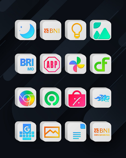 Screenshot of Cubic Light - 3D Icon Pack