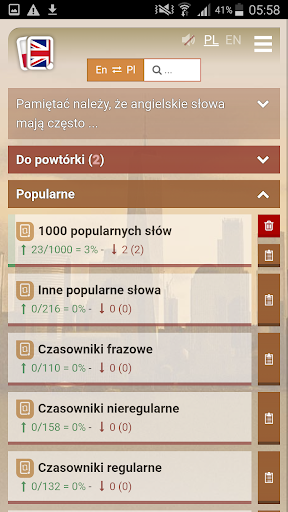 Nauka Angielskiego - fiszki - LangFC