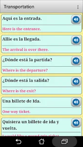 Spanish phrasebook and phrases