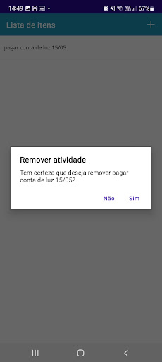 Android application Lista screenshort