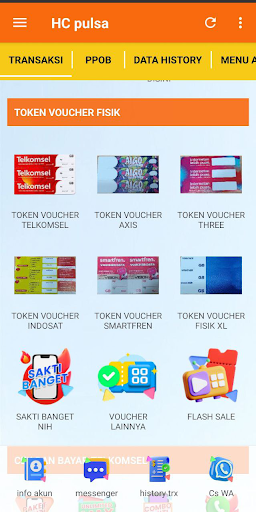 Android application HC PULSA screenshort