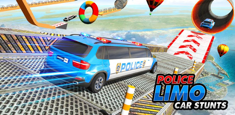 Police Limo Car Stunts GT Racing: Ramp Car Stunt