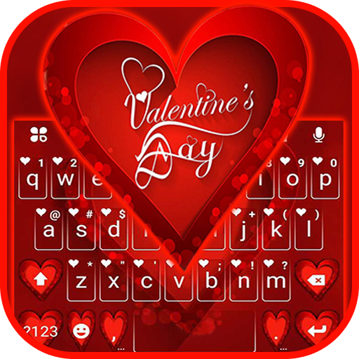 Valentine Hearts 키보드 백그라운드 Windows에서 다운로드