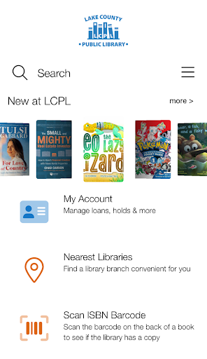 Android application Lake County Public Library screenshort