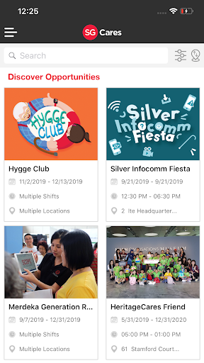 Volunteer.gov.sg Screen 2