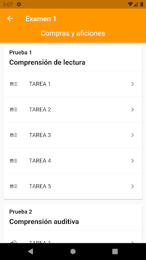 DELE B1 Spanish DEMO Screen 2