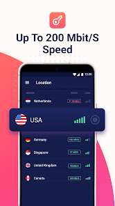 Captura de Pantalla 4 Turbo Fast VPN - Speed 200 MB android