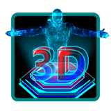 3D Superman Next Tech Holographic Launcher Theme icon
