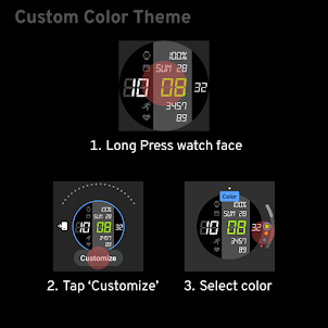 LCD Custom Color Watch Face