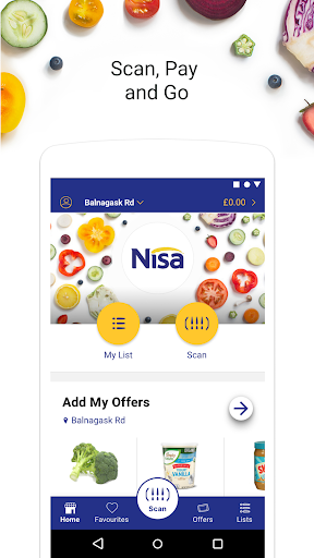 Android application Nisa Scan, Pay, Go screenshort