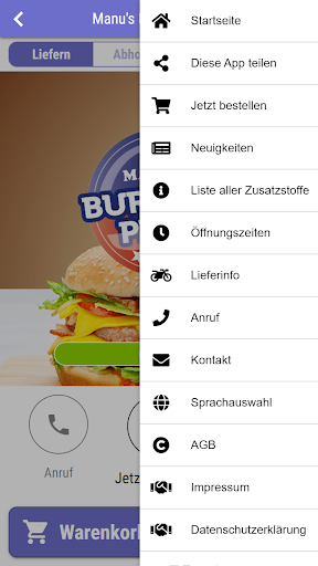 Manus Burger & Pizza Screen 3