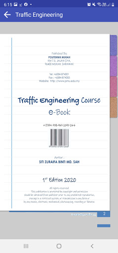 Traffic Engineering Notes Screen 3