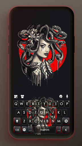 Android application Black Red Medusa Keyboard Back screenshort