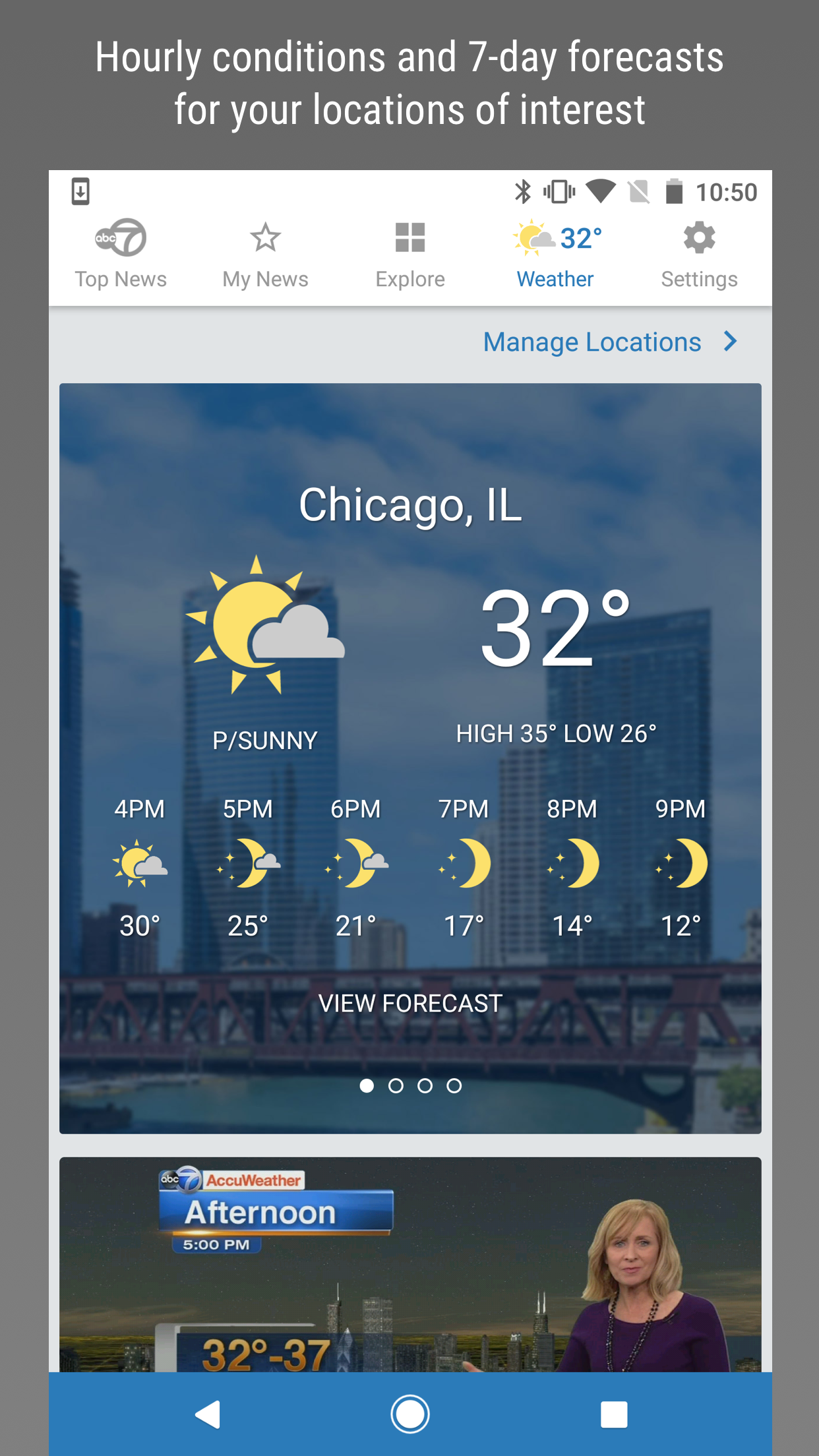 Android application ABC7 Chicago News & Weather screenshort