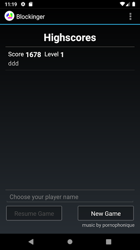 Android application Blockinger screenshort