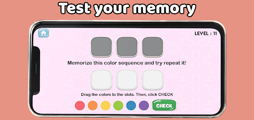 Color sequence game Screen 3