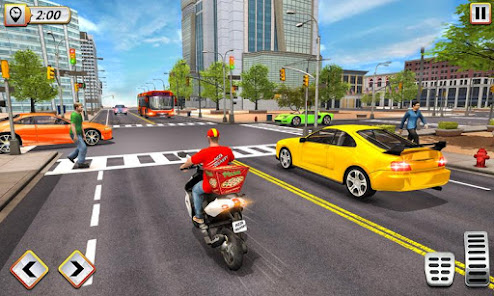 Captura de Pantalla 1 Pizza Delivery Boy Bike Games android