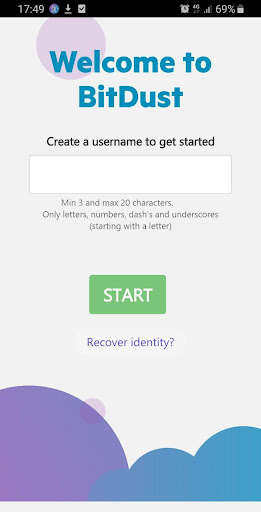Android application BitDust alpha1 screenshort