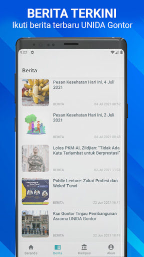UNIDA Gontor Mobile Screen 3