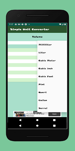 Simple (SI) Unit Converter Screen 3